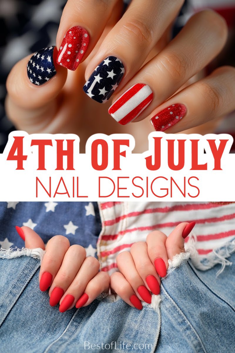 Fun 4th of July nail designs can help you get patriotic this summer by bringing your 4th of July outfit ideas together. Patriotic Nail Art | Patriotic Nail Designs | 4th of July Nail Designs | Nail Art for the 4th of July | Fourth of July Nail Art | Nail Art Tutorials for Summer | Summer Nail Designs | Summer Nail Art Tutorials via @thebestoflife