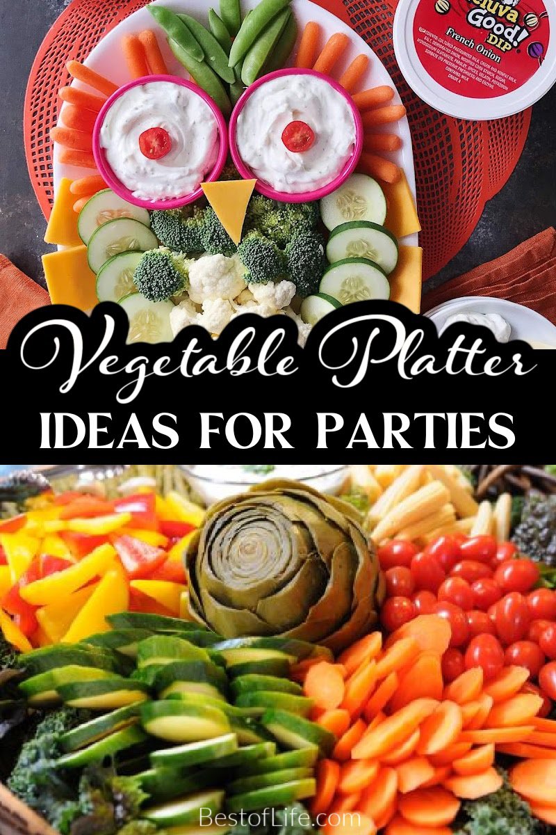Whether entertaining a few friends, your family, or a crowd, a vegetable platter is a must have party food! These vegetable platter ideas will help you display them perfectly for the occasion. Vegetable Platter Display | Vegetable Platter Guide | Entertaining Tips | Party Food | Party Ideas | Party Food Ideas for a Crowd | Easy Party Food Ideas | Party Food Tray Ideas | Tips for Hosting Parties via @thebestoflife