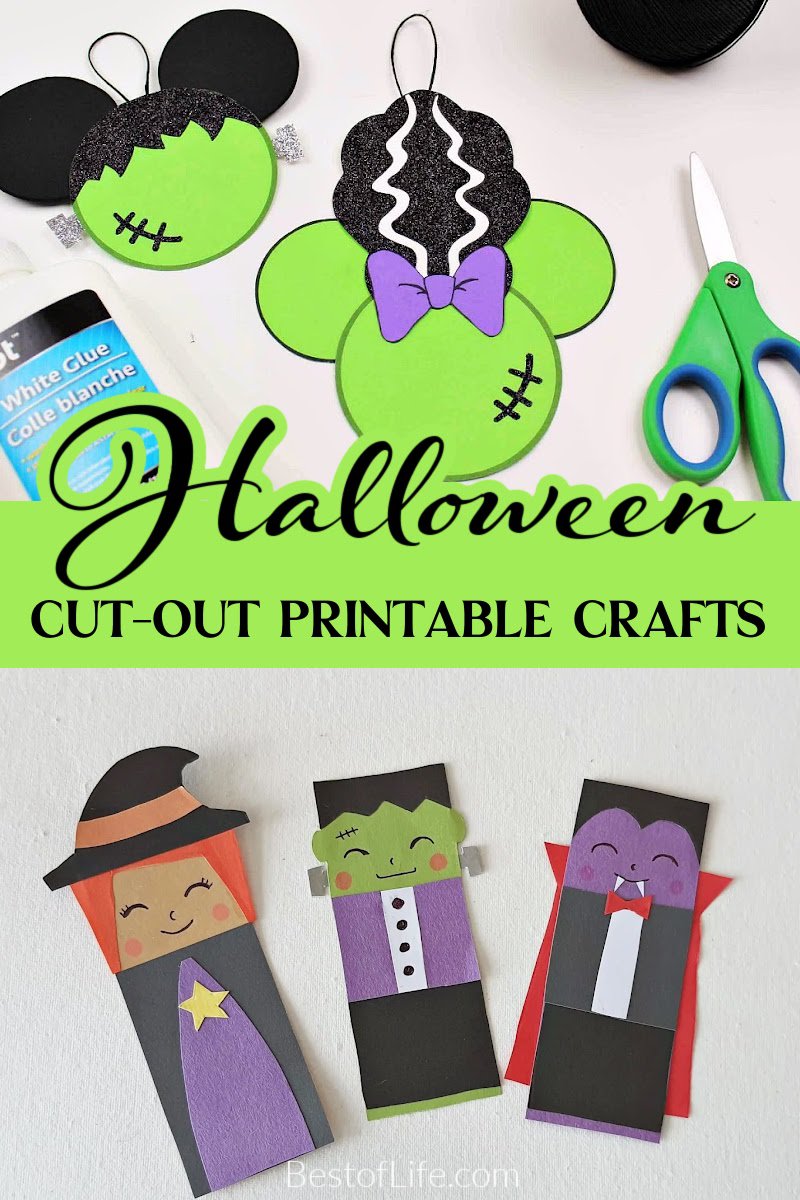 Share the fun of the holiday with some cut out printable Halloween crafts the kids will love to customize and make their own. Halloween Crafts for Kids | Halloween Crafts for Toddlers | Printable Halloween Crafts | Free Halloween Printables | Free Halloween Printables for Teachers | Free Halloween Activities for Teachers | Free Paper Crafts for Kids via @thebestoflife