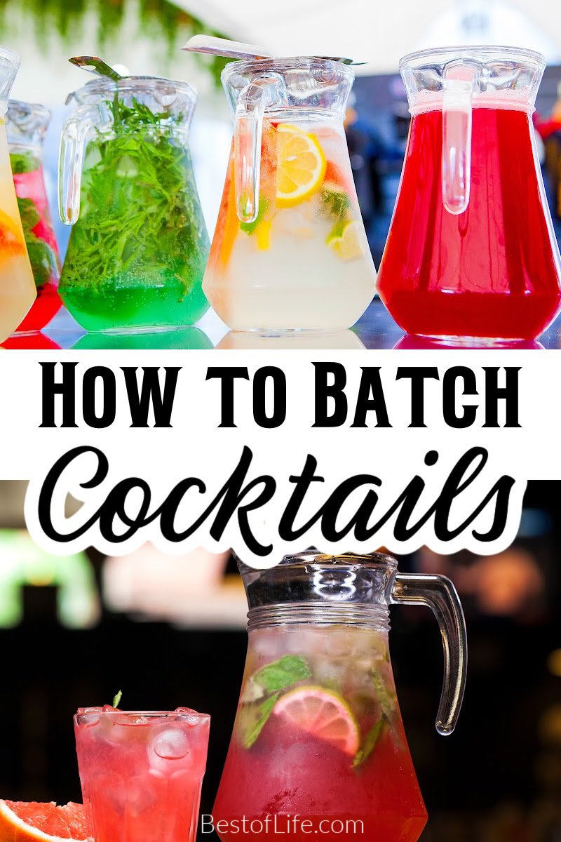 Learning how to batch cocktails for parties can help you turn any cocktail recipe into a big batch cocktail recipe. Party Tips | Tips for Hosting a Party | Dinner Party Ideas | Cocktail Party Ideas | Tips for Making Cocktails | How to Make Cocktails for a Crowd | Batching Cocktails | Tips for Batching Cocktails | Make Ahead Cocktails for Parties | Party Tips for Adults via @thebestoflife