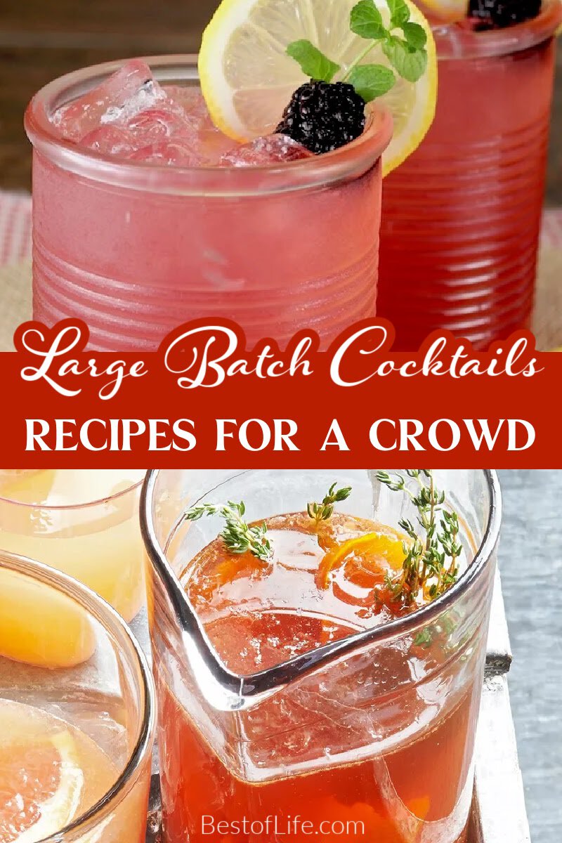 Large batch cocktails are perfect party recipes that can help you host the best party with the best party drink recipes. Party Recipes | Drink Recipes for Parties | Cocktail Recipes for Parties | Pitcher Cocktails for a Crowd | Pitcher Cocktail Recipes | Cocktails for a Crowd | Party Tips | Easy Party Ideas | Easy Party Recipes | Drinks for Parties | Tequila Cocktails for Parties | Vodka Cocktails for Parties | Rum Cocktails for a Crowd via @thebestoflife