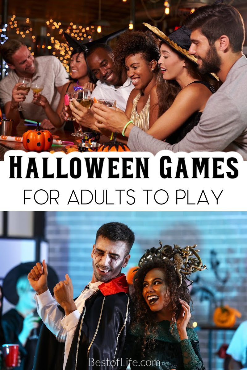 The best Adult Halloween games are also the best Halloween party activities that will fill our time between Halloween treats and jello shots. Halloween Ideas | Halloween Party Ideas | Halloween Party Games | Games for Halloween Parties | Spooky Games for Halloween Night | Things to do on Halloween | Tips for Halloween Parties via @thebestoflife