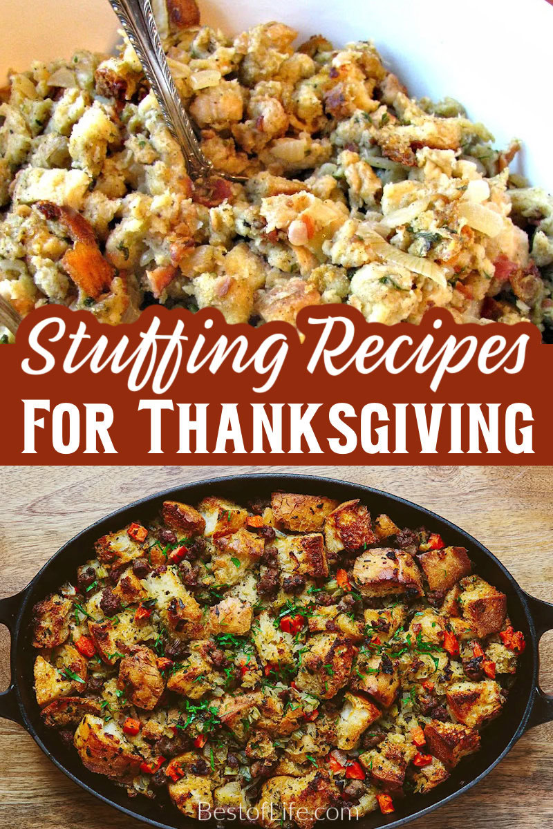 The best stuffing recipes can elevate your Thanksgiving meal with ease and celebrate the holiday with a traditional side dish recipe. Thanksgiving Recipes | Thanksgiving Side Dish Recipes | Stuffing Recipes with Sausage | Cornbread Stuffing Recipes | Unique Thanksgiving Recipes | Holiday Recipes | Holiday Side Dish Recipes via @thebestoflife