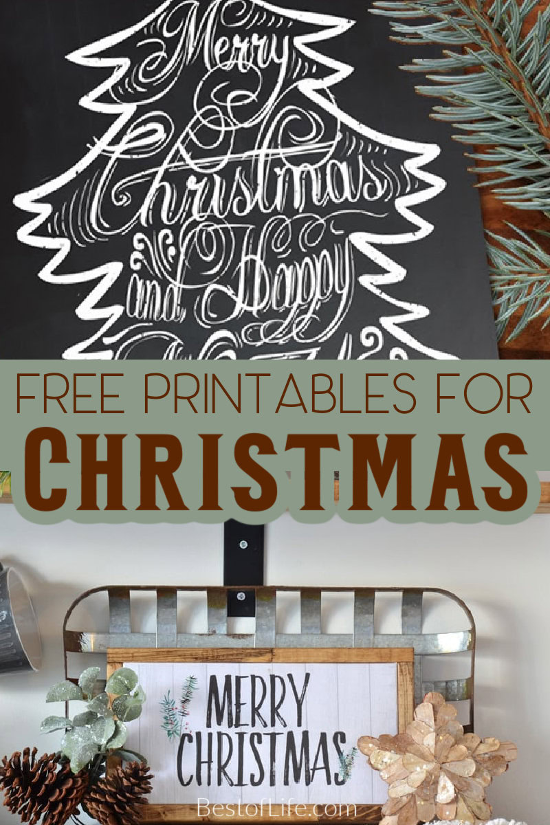 Save money during the holidays with DIY Christmas décor like these fun FREE Christmas printables that will make decorating fun for everyone! Free Christmas Décor Ideas | Free Printables | Christmas Printables | Christmas Décor Ideas | DIY Home Décor | DIY Holiday Decorations | Free Holiday Printables | Christmas Printables Free via @thebestoflife