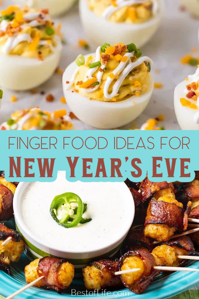 New Years Eve finger food ideas are perfect New Years Eve recipes for parties that will be worthy of ending the year and starting anew. Party Appetizer Recipes | Party Appetizers | New Years Eve Recipes | New Years Eve Party Food | Appetizers for Parties | Finger Food for Parties | Holiday Party Recipes | Holiday Party Appetizers | Snacks for Holiday Parties | Holiday Snack Recipes via @thebestoflife