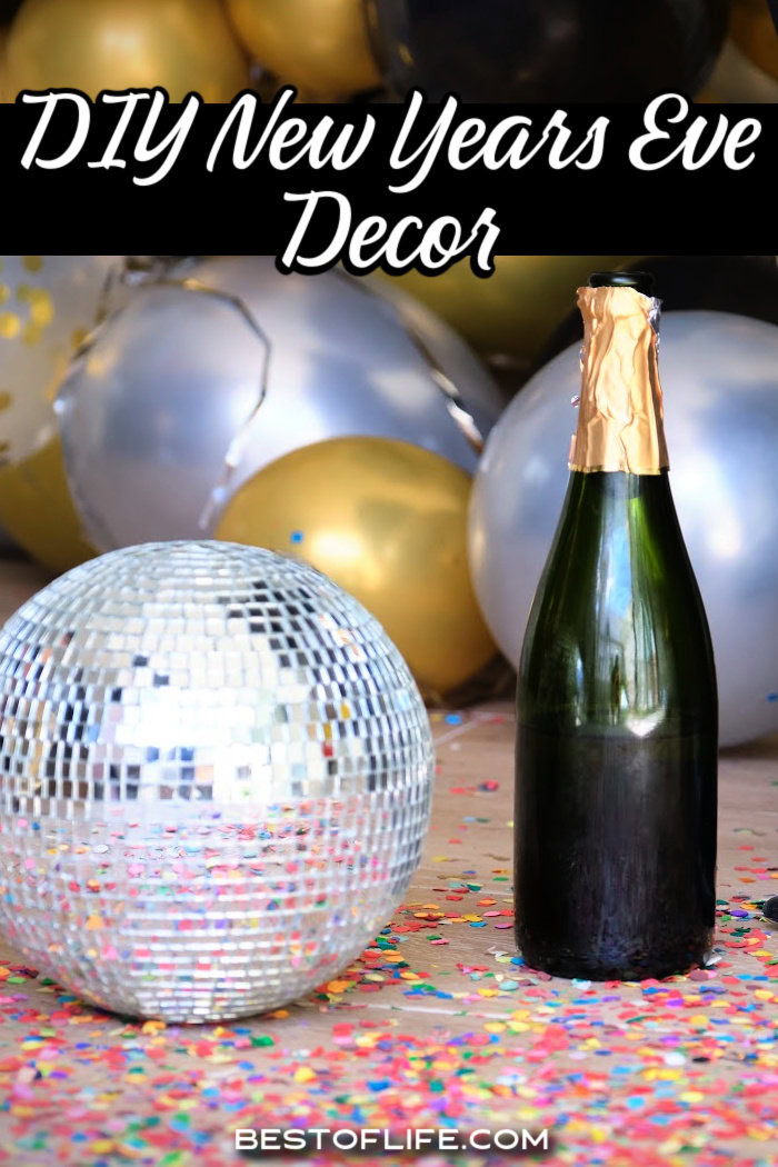 Decorating for a New Years Eve party is always fun! Use these DIY New Years Eve decor ideas to bring your party to life! New Years Eve Party Ideas | DIY Party Planning | Decorations for New Years | DIY Decor Ideas | Affordable New Years Eve Party Decor via @thebestoflife