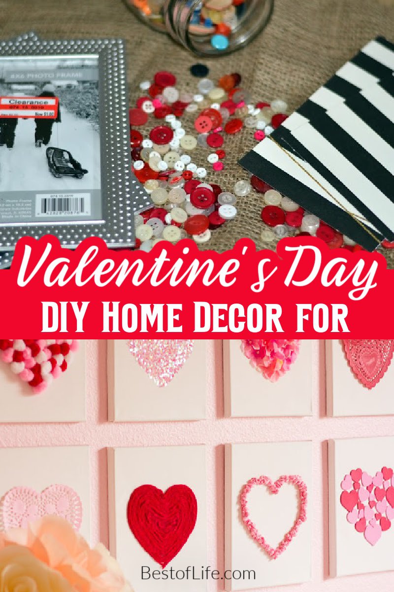 DIY Valentine’s Day decorations for the home can help you celebrate your love for weeks instead of just for one day. Valentine’s Day Crafts | Valentine’s Day Wreath | DIY Valentines Décor | Valentine’s Day Ideas for Home | DIY Valentines Decorations Dollar Stores | DIY Home Décor Valentines Day | Home Decor Ideas for February | DIY Valentines Day Decorations | Affordable Home Decor via @thebestoflife