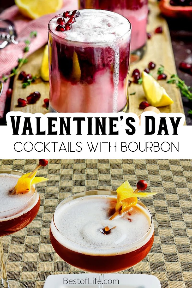 The best Valentine’s Day bourbon cocktails will set the mood for Valentine’s Day or any date night that you will both enjoy! Winter Bourbon Cocktails | Cocktails with Bourbon | Cocktail Recipes for Two | Easy Cocktail Recipes | Date Night Recipes via @thebestoflife