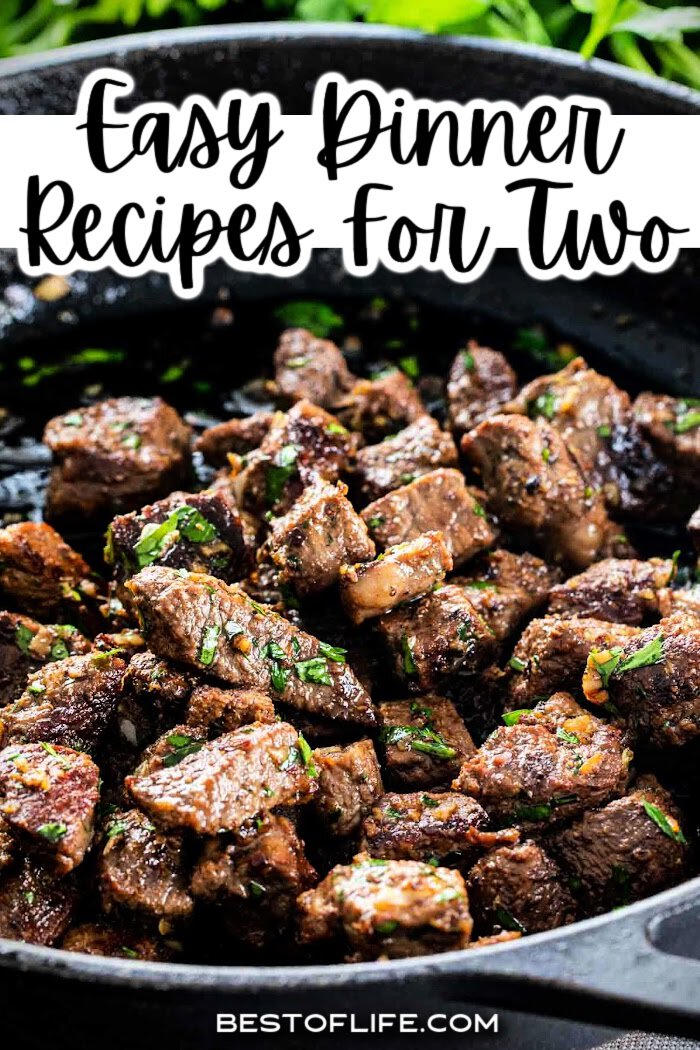 Cooking isn't always a fun thing to do but using easy dinner recipes for two can make a night at home fun and romantic. Romantic Dinner Recipes | Romantic Meals for Two | Dinner Recipes | Date Night Recipes | Dinner Date Ideas via @thebestoflife