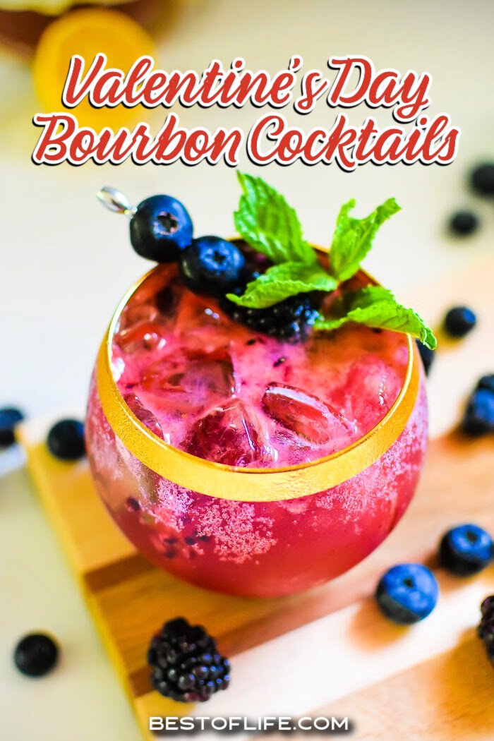 The best Valentine’s Day bourbon cocktails will set the mood for Valentine’s Day or any date night that you will both enjoy! Winter Bourbon Cocktails | Cocktails with Bourbon | Cocktail Recipes for Two | Easy Cocktail Recipes | Date Night Recipes via @thebestoflife