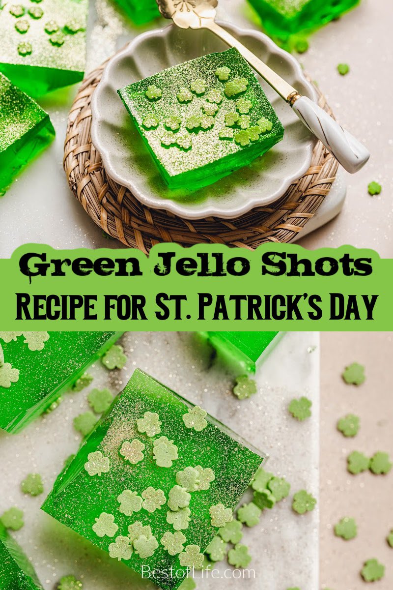 A St. Patrick’s Day jello shot recipe is the perfect jello shot recipe for St. Patrick’s Day to help you celebrate in style. St. Patrick's Day Recipes | St. Patrick's Day Party Recipes | St Patricks Day Cocktails | Jello Shots for St Patricks Day | Green Jello Shot Recipe | Vodka Jello Shot Recipe | Lemon Lime Jello Shots Recipe | St Patricks Day Party Ideas via @thebestoflife