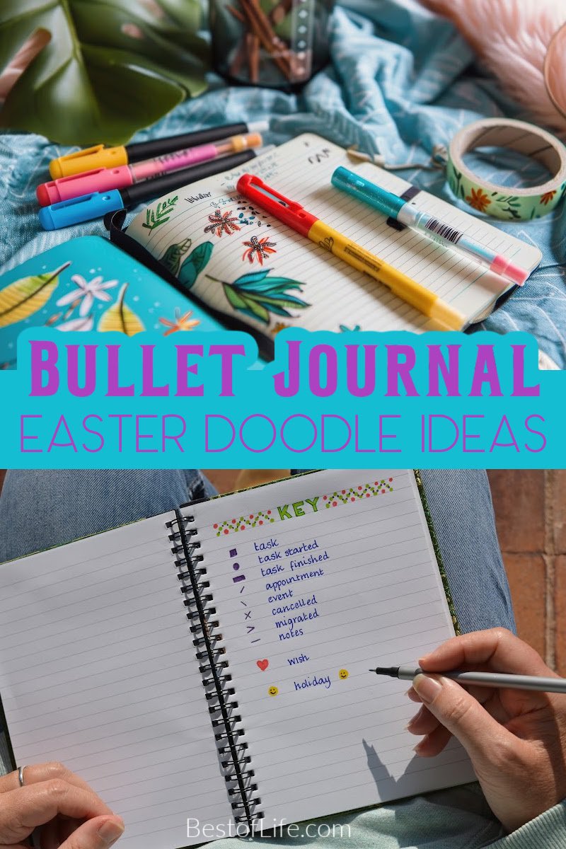 Bullet journal Easter doodles can help you get in the holiday spirit and are creative DIY ways to personalize your journal layouts. Easter Bullet Journal Cover | Easter Bullet Journal Themes | Bullet Journal Spread Ideas | Mood Tracker Bullet Journal | Bullet Journal Layouts | Organization for Easter | Spring Bullet Journals via @thebestoflife