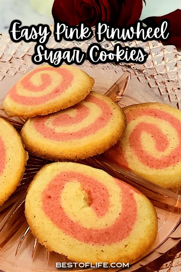 Use a little swirl of pink in these easy pink pinwheel sugar cookies recipe to help you celebrate baby showers and gender reveals. These cookies are an easy dessert recipe that will curb that sweet tooth! Sugar Cookies Decorated | Sugar Cookies with Sprinkles | Sugar Swirl Cookies | Christmas Swirl Sugar Cookies | Baby Shower Recipes | Birthday Party Cookies | Easy Dessert Recipes via @thebestoflife