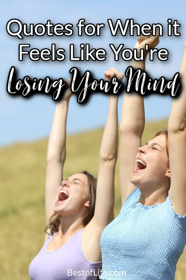 Losing your mind quotes may not solve your problems but they are funny quotes that can help you cope when times are stressful. Funny Quotes | Quotes to Inspire | Motivational Quotes |  Quotes about Stress | Sarcastic Quotes via @thebestoflife