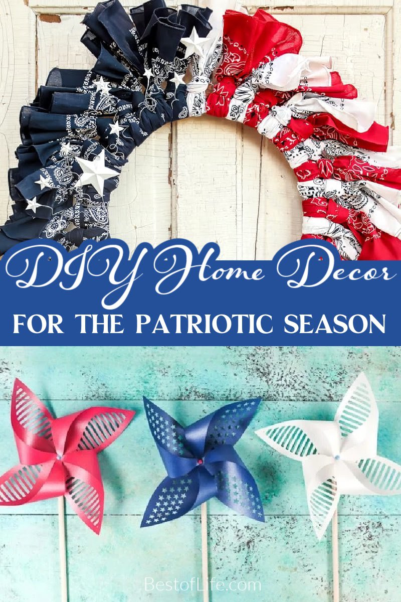 Use the best July 4th decorations to make your front door pop just as much as the fireworks will during the night of the 4th. DIY Summer Decor | DIY Decorations for Fourth of July | DIY Patriotic Decor | Summer Craft Ideas | Fourth of July Decoration Ideas | 4th of July Decor Ideas via @thebestoflife