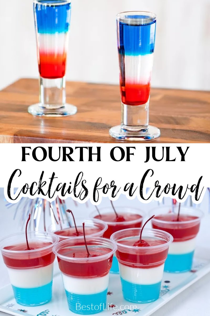 The best red white and blue drink recipes with alcohol will be patriotic, delicious, and refreshing for those warm, outdoor celebrations. 4th of July Recipes | Patriotic Cocktails | Fourth of July Drinks | Drinks for Patriotic Holidays | 4th of July Drink Recipes | Patriotic Party Recipes via @thebestoflife
