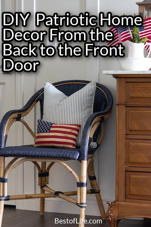 Use the best July 4th decorations to make your front door pop just as much as the fireworks will during the night of the 4th. DIY Summer Decor | DIY Decorations for Fourth of July | DIY Patriotic Decor | Summer Craft Ideas | Fourth of July Decoration Ideas | 4th of July Decor Ideas via @thebestoflife