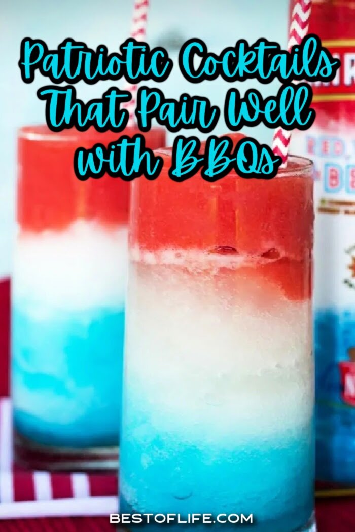 The best red white and blue drink recipes with alcohol will be patriotic, delicious, and refreshing for those warm, outdoor celebrations. 4th of July Recipes | Patriotic Cocktails | Fourth of July Drinks | Drinks for Patriotic Holidays | 4th of July Drink Recipes | Patriotic Party Recipes