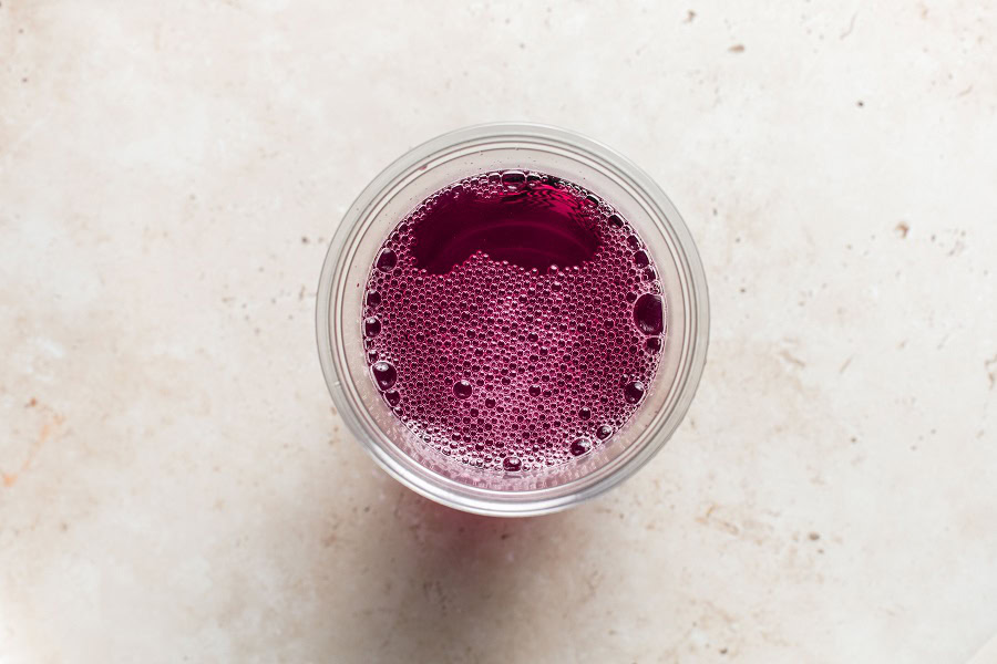 Copy Cat Starbucks Mango Dragon Fruit Refresher Recipe Overhead View of a Cup Filled with Refresher
