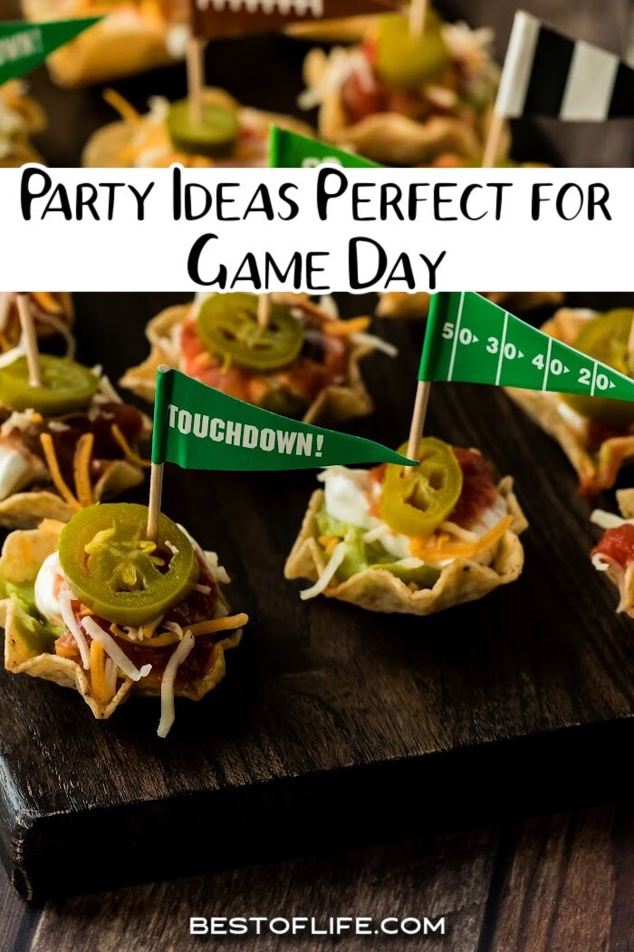 The best football party ideas can be used for any game day get-together, as well as a Super Bowl party or a football-themed birthday party. Football Party Ideas | Game Day Ideas | Super Bowl Party Recipes | Party Ideas | Best Game Day Ideas | Easy Game Day Ideas | Super Bowl Party Decor | Best Football Party Ideas | Easy Football Party Ideas | DIY Party Ideas | DIY Super Bowl Party Ideas via @thebestoflife