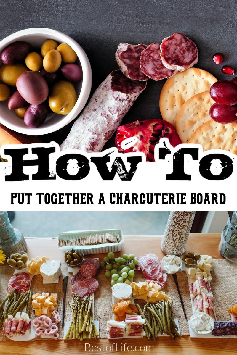 Charcuterie boards are easy yet elegant party food, and once you know how to make a charcuterie board, you can entertain groups of any size! Wine Party Recipes | Recipes for Wine Parties | Charcuterie Board Tips | Charcuterie Board Items | What to Pair with a Charcuterie | Recipes for Parties | Easy Recipes for a Crowd | Party Hosting Ideas via @thebestoflife