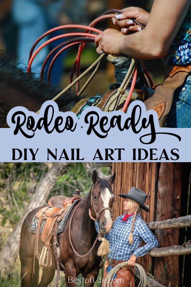 Country western nail designs are perfect for a night at the rodeo or when you just want to give cowgirl vibes. Western Nail Art | Cowboy Nail Art Ideas | Cow Print Nail Art Tutorials | Rodeo Nail Tutorial | Rodeo Nail Art Ideas | Country Style Nail Tutorials | DIY Nail Art Ideas | Western Nail Art Inspiration | Rodeo Aesthetic Ideas