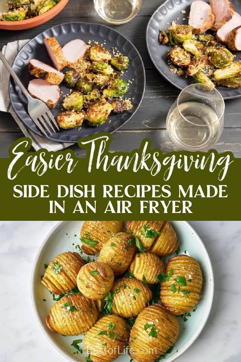 Air fryer Thanksgiving sides make cooking Thanksgiving dinner recipes easier, and clean-up is a breeze. Air Fryer Holiday Recipes | Air Fryer Recipes for a Crowd | Air Fryer Party Recipes | Air Fryer Thanksgiving Side Dishes | Air Fryer Fall Recipes | Holiday Dinner Recipes | Holiday Side Dishes | Easy Side Dish Recipes