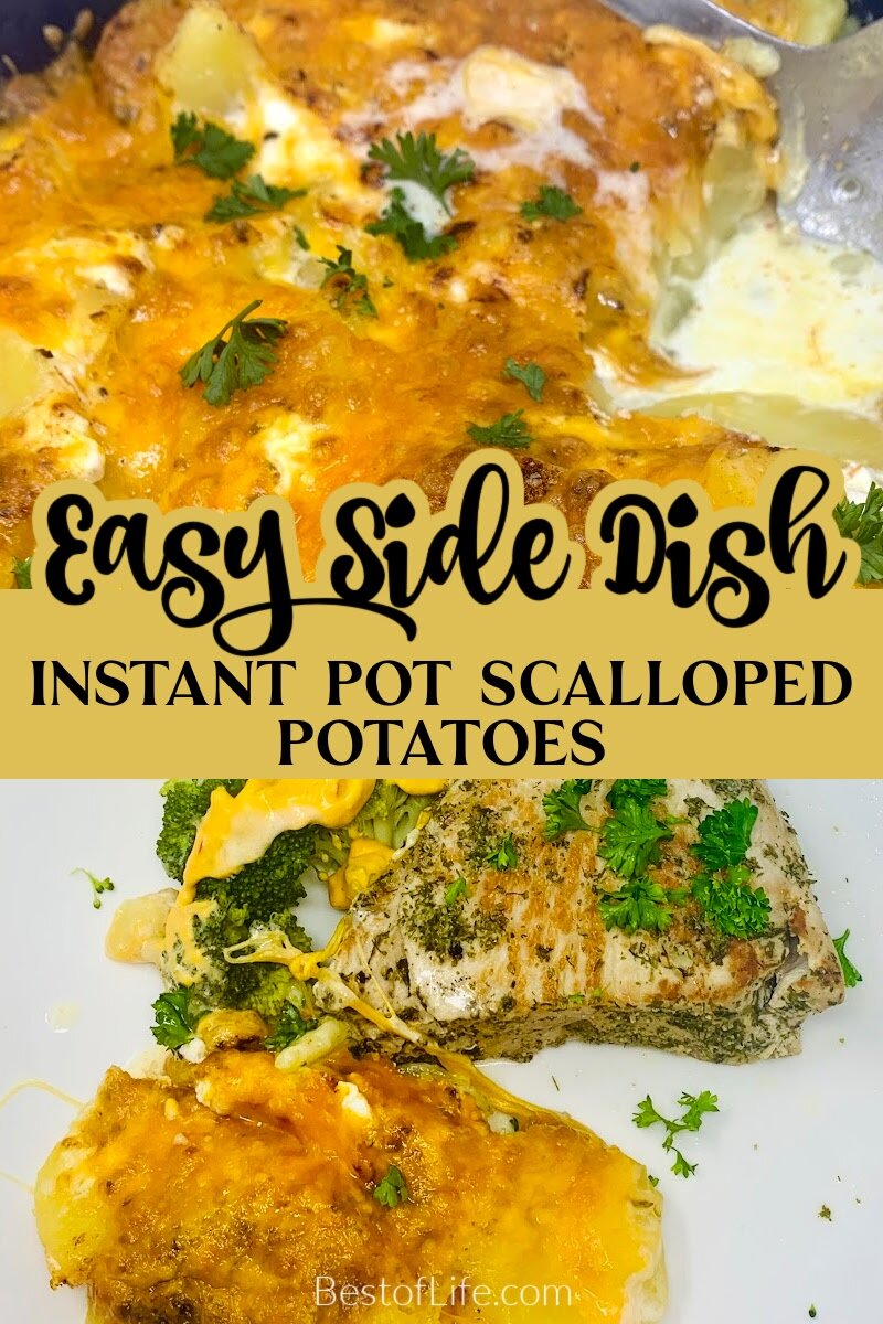 Instant Pot scalloped potatoes with cream are a delicious side dish that pairs well with just about any dinner recipe. Instant Pot Side Dish Recipes | Instant Pot Potatoes Recipes | Pressure Cooker Side Dishes | Instant Pot Cheesy Potatoes | Side Dish Recipes for Dinner | Instant Pot Dinner Recipes | Instant Pot Recipe with Potatoes | Pressure Cooker Potato Recipe | Potato Side Dish Ideas via @thebestoflife