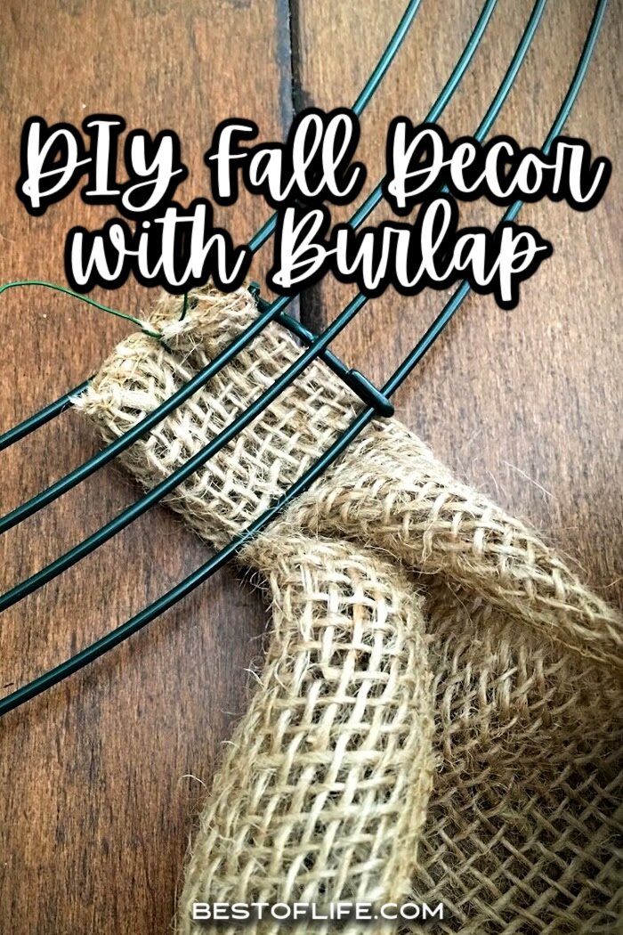Knowing how to make a burlap wreath for fall is just the beginning of the DIY burlap home decor this season. DIY Fall Decor | DIY Fall Projects | DIY Burlap Wreath | DIY Burlap Decor | How to Make a Wreath | Ways to Make a Wreath | Front Door Decor | DIY Front Door Decor | Door Decorations for Fall via @thebestoflife