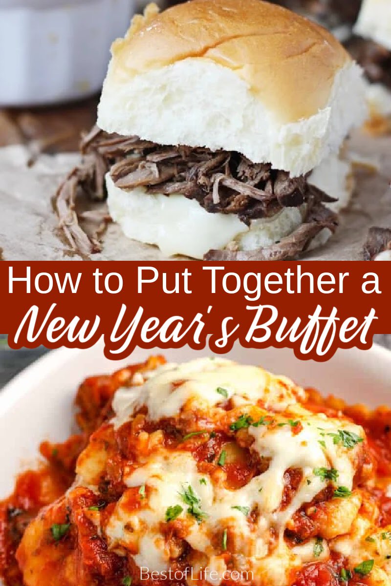 New Years Eve buffet menu ideas are perfect party recipes that allow everyone to welcome in the New Year together with delicious party food. Party Recipes | Holiday Party Recipes | Holiday Buffet Recipes | Dinner Party Ideas | New Years Eve Party Recipes | New Years Eve Party Ideas | Food for New Years | New Years Party Tips via @thebestoflife