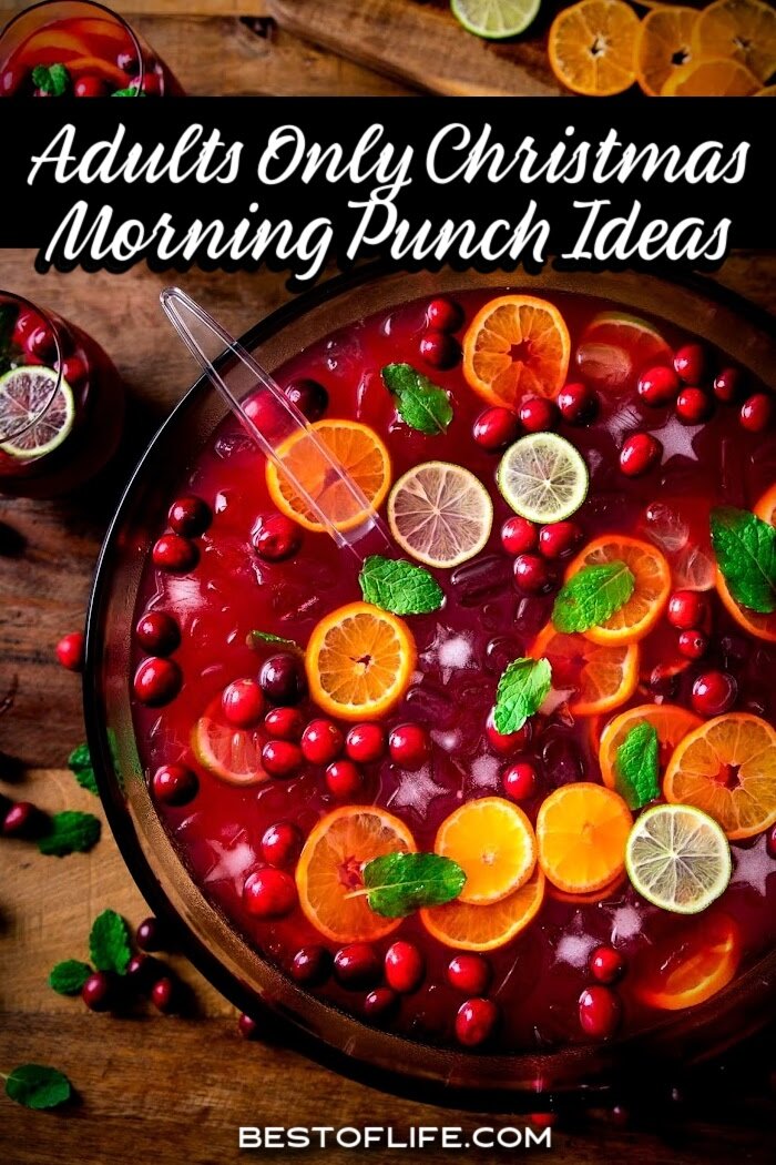 Dive headfirst into some holiday fun with some of the best Christmas morning punch recipes with alcohol and a ton of flavor. Christmas Morning Recipes | Holiday Cocktail Recipes | Christmas Brunch Recipes | Holiday Brunch Recipes | Drinks for Adults | Party Food Recipes Christmas Cocktails | Cocktails for Christmas Day | Christmas Party Drinks for Adults via @thebestoflife