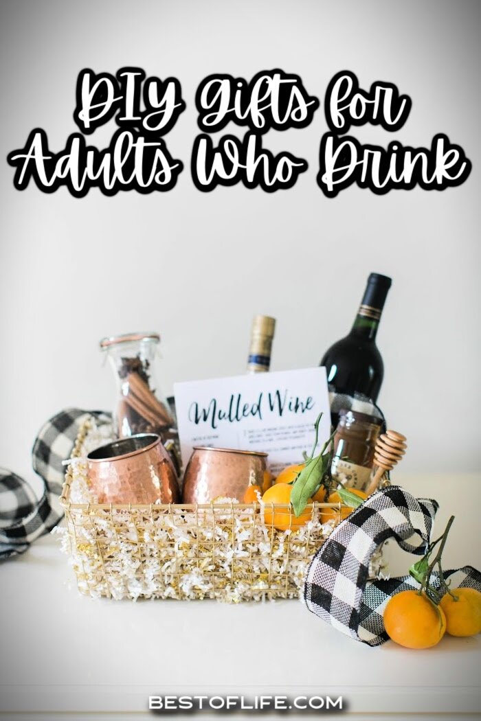 DIY boozy gifts are good for almost any occasion and they allow you to get crafty while having fun at as you make it and enjoy it. DIY Gifts | DIY Crafts for Adults | Boozy Gift Ideas | Wine Gifts | Gift Basket Ideas for Adults