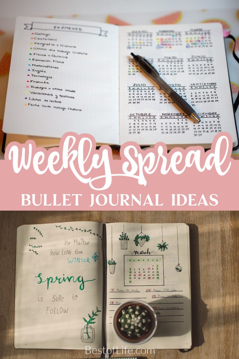 The best and most simple weekly spread bullet journal ideas will make it easy to organize your life without working too hard. Bullet Journal Weekly Spread Ideas | Easy Weekly Spread Ideas | Bullet Journal Tips | Weekly Bullet Journal Ideas | Bullet Journals for Beginners | Ways to Use a Bullet Journal via @thebestoflife