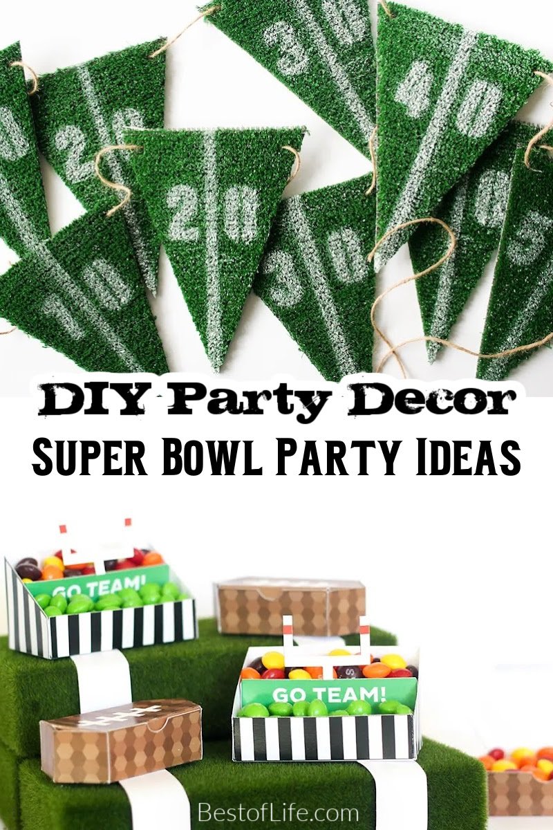 Having the best Super Bowl party decorations can help you host a fun game day party that everyone will enjoy! Super Bowl Party Ideas | Super Bowl Party Tips | Decorations for Game Day | Decorations for Super Bowl Parties | DIY Game Day Decor | Football Party Ideas | Football Party Decor | DIY Football Party Ideas | Sports Party Ideas | Party Planning via @thebestoflife