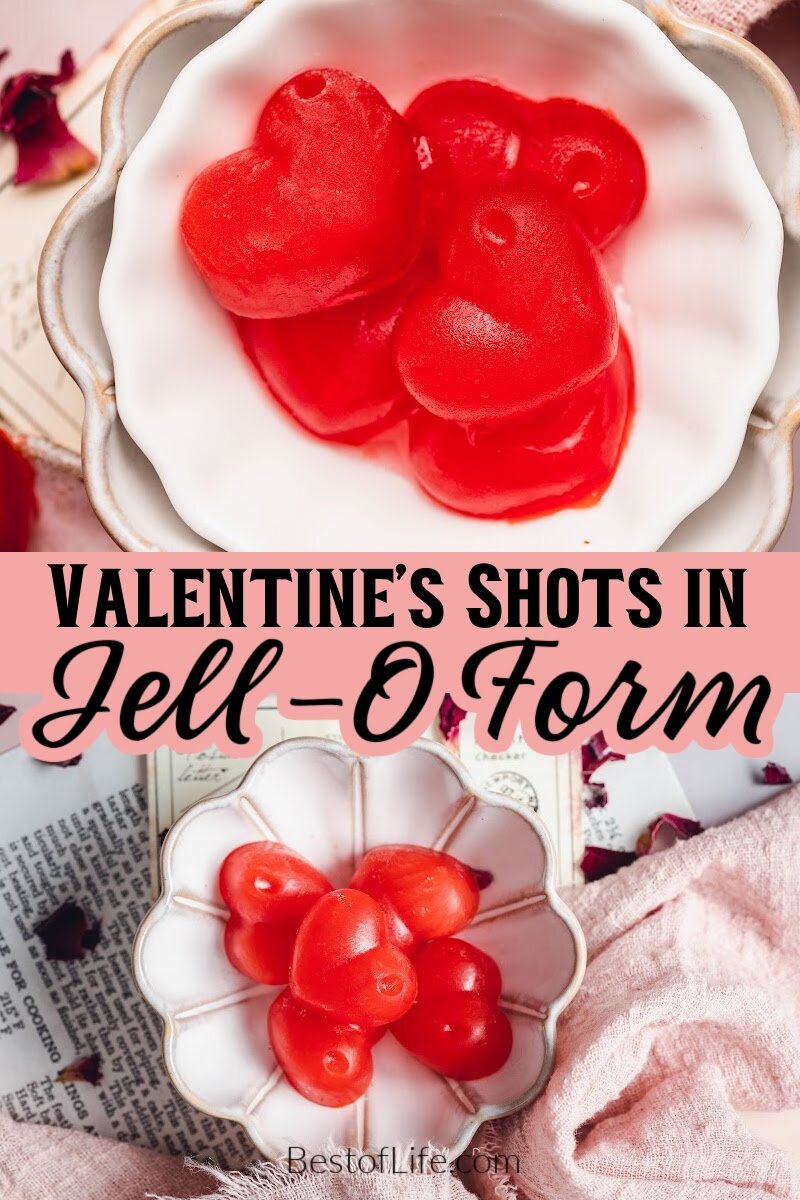 Valentine&rsquo;s Day jello shots are not only the perfect Valentines day cocktails, but they are also the best cocktail shots for couples. Valentines Day Recipes | Valentines Day Cocktails | Drinks for Valentines Day | Valentines Day Ideas | Galentines Day Recipes | Galentines Day Cocktails | Cocktails for Valentines Day | Jello Shots for Valentines Day | Valentines Day Party Ideas | Party Cocktail Recipes | Jello Shots for Parties via @thebestoflife
