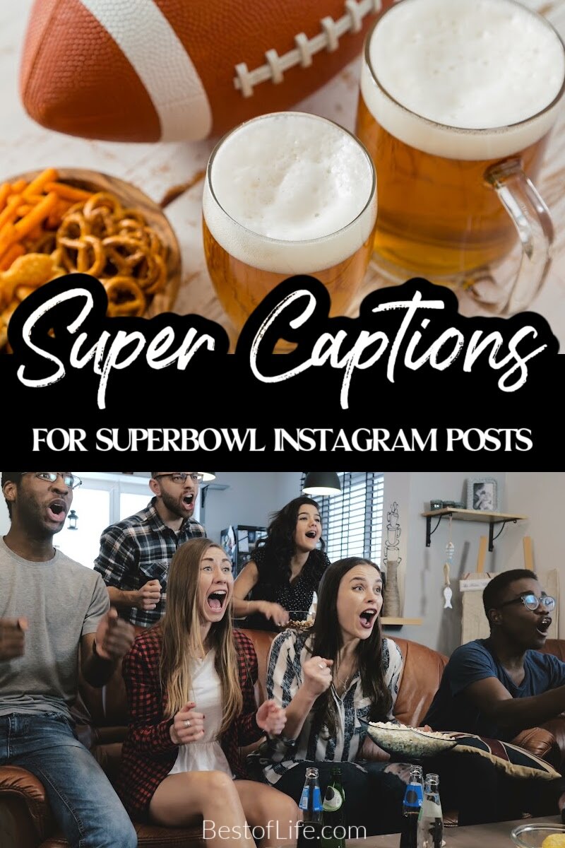 Super Bowl puns and quotes for game day can help us put together the perfect Super Bowl social media post. Super Bowl Captions for Facebook | Super Bowl Captions for Instagram | Funny Quotes for Game Day | Funny Puns for Super Bowl Sunday | Super Bowl Quotes | Super Bowl Social Media Captions | Funny Quotes for Instagram via @thebestoflife