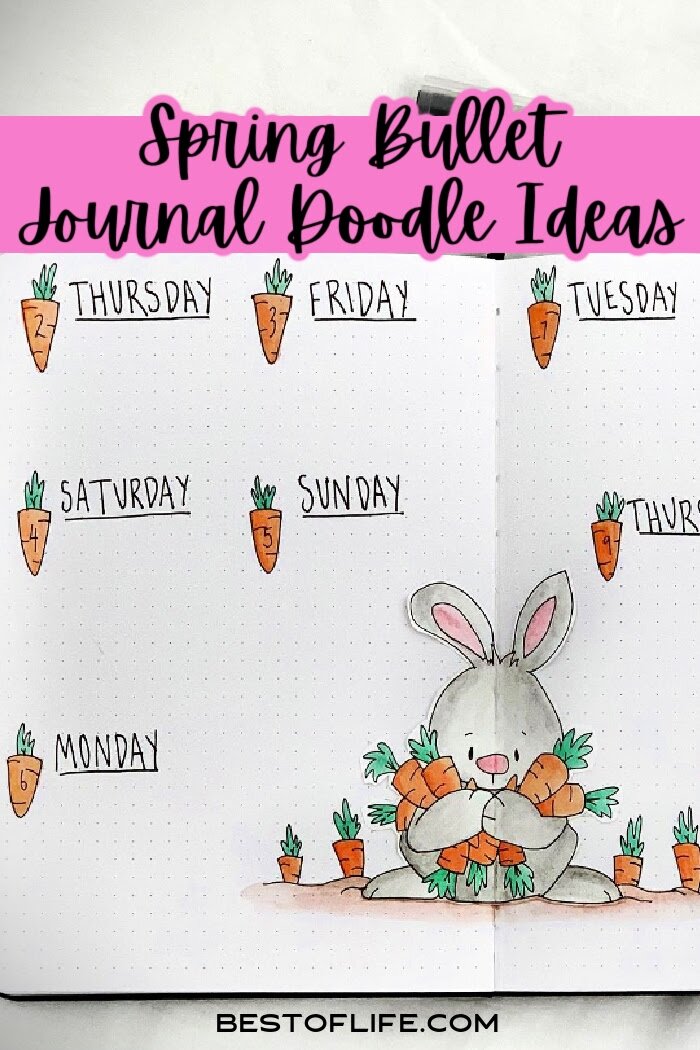 These bullet journal Easter doodles can take you beyond Easter egg doodles in your bullet journal with cute and creative spring ideas. via @thebestoflife