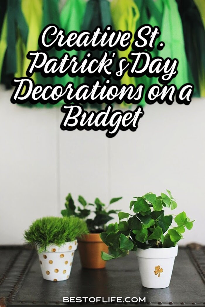 Creative St Patricks Day decorations on a budget give us DIY spring decor that incorporates the spring holiday. Budget Decorations | DIY St. Patrick's Day | St. Patrick's Day Crafts | Cheap St. Patrick's Day Decor | Dollar Store St. Patrick's Day | St. Patrick's Day Party Ideas | Easy St. Patrick's Day Decor | Green Decor Ideas | St. Patrick's Day Home Decor | DIY Party Decor | St. Patrick's Day Tablescape | Lucky Decor Ideas via @thebestoflife