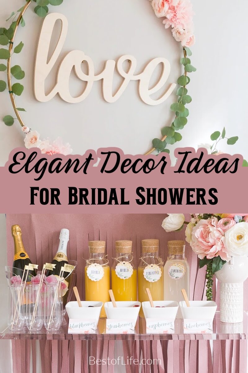 These elegant bridal shower decorations will help you with everything you need to throw a bridal shower that everyone will remember. via @thebestoflife