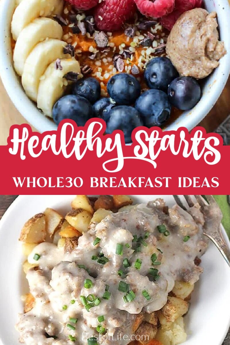 These make ahead Whole30 breakfast recipes are the perfect way to kick start your weight loss! These easy recipes are perfect for your healthy lifestyle and meal planning. via @thebestoflife