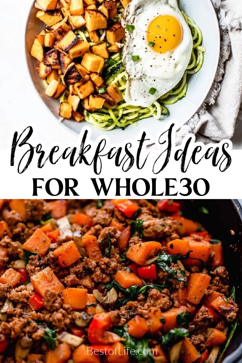 These Whole30 breakfast recipes make healthy, delicious meals easy to make while still being compliant with Whole30 diet rules. via @thebestoflife