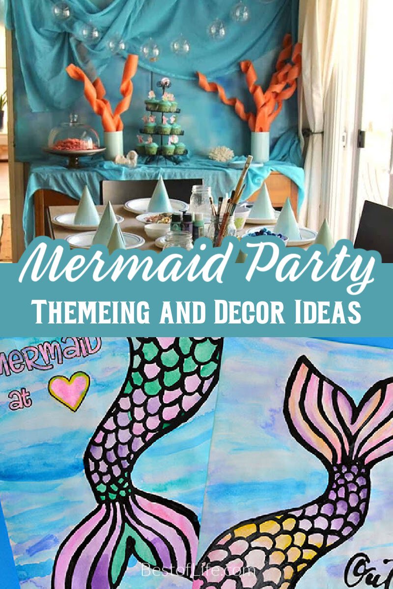 Host the best mermaid party you can by making DIY mermaid birthday party decorations that will add color and fun to the birthday festivities. via @thebestoflife