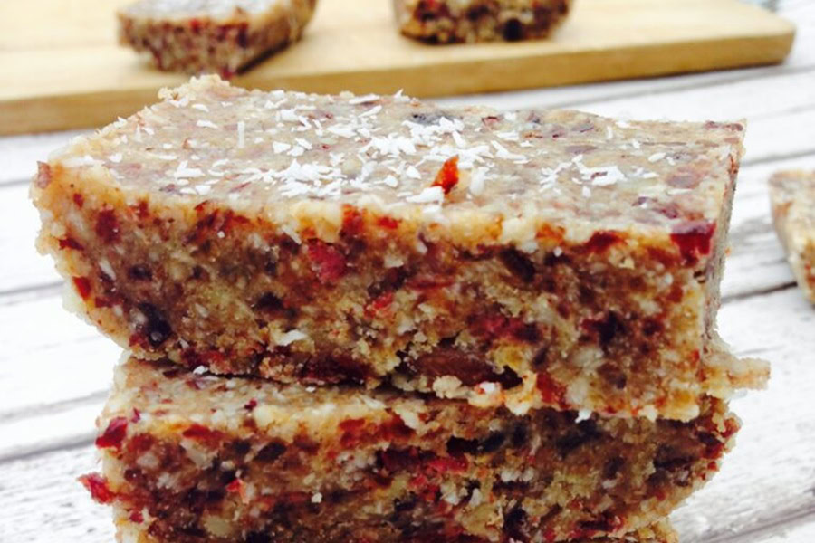 Whole30 Breakfast Recipes Close Up of a Stack of Simple and Clean Granola Bars