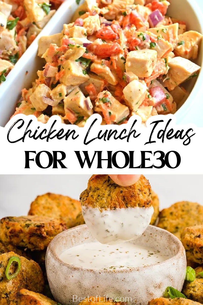 Whole30 chicken recipes are perfect for lunch, easy to make, and will kickstart your 30 days while keeping you on track with your weight loss. via @thebestoflife