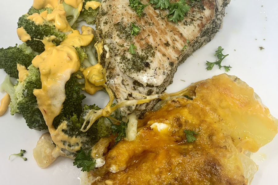 Whole30 Instant Pot Pork Chops Recipe Pork Chops on a Plate