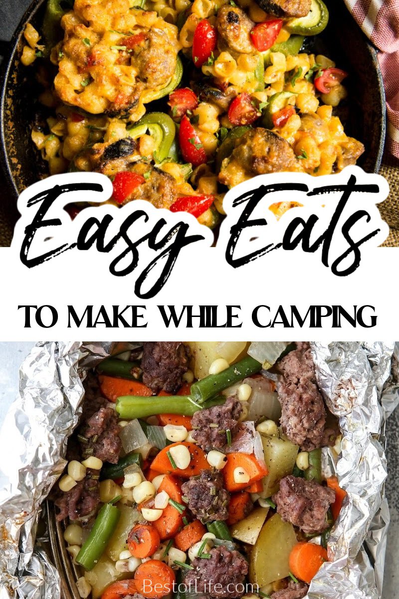 Easy campfire food ideas can give you fun camping recipes that are delicious, easy to clean up, and keep you fueled for the fun. via @thebestoflife