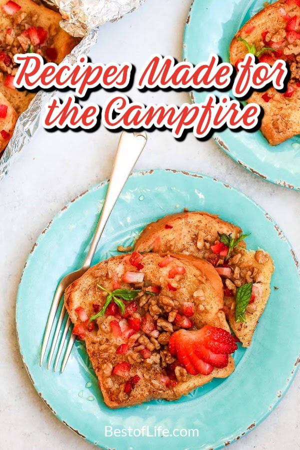 Easy campfire food ideas can give you fun camping recipes that are delicious, easy to clean up, and keep you fueled for the fun. via @thebestoflife
