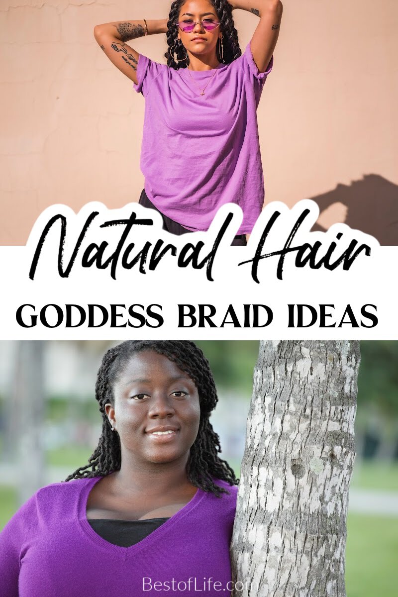 Try these gorgeous goddess braids with curls on natural hair for a beautiful hairstyle that will complement many fashion choices. via @thebestoflife