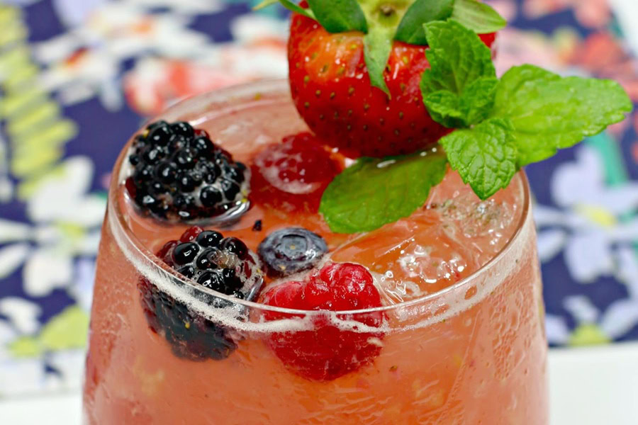 Tequila Drinks That Aren&rsquo;t Margaritas Fruit Tequila Spritzer Garnished with Berries