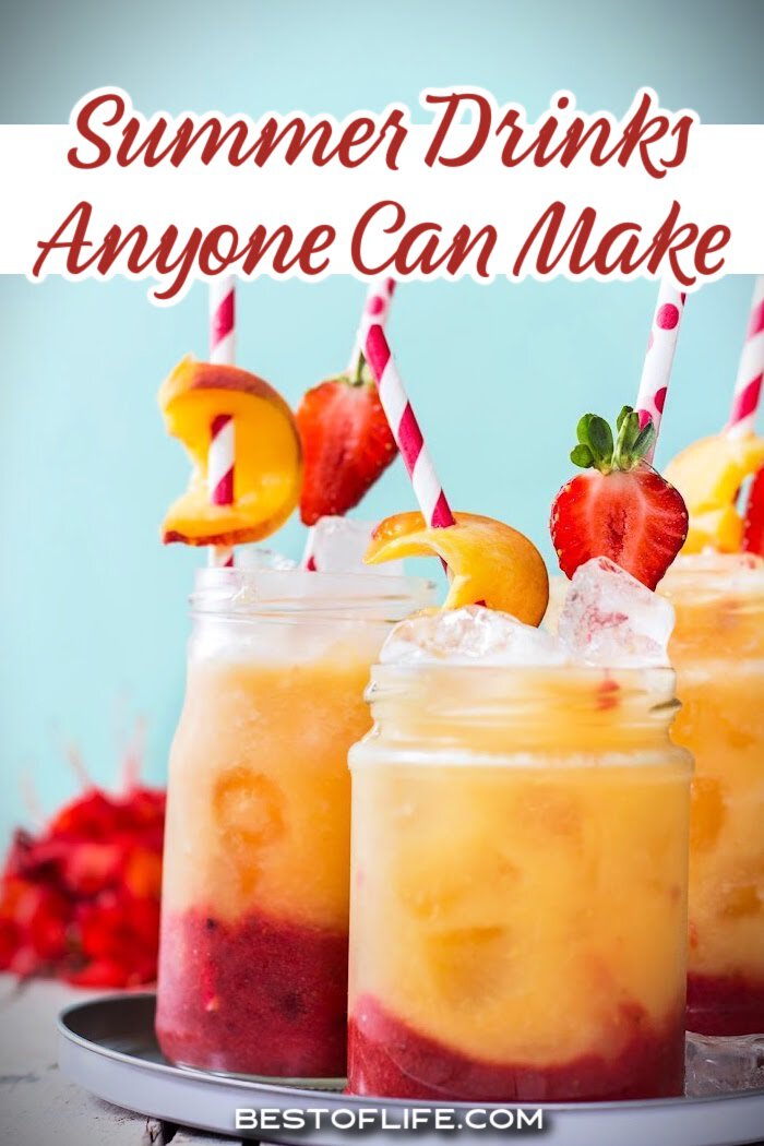 Make some easy backyard BBQ drinks to make sure your party guests stay cool while you cook and enjoy the summer weather. via @thebestoflife